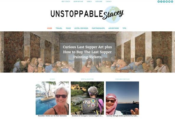 Unstoppable Stacey Travel website