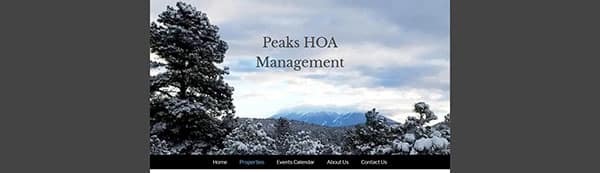 Peaks HOA Management Website