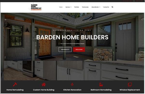 Barden Home Builders Homepage